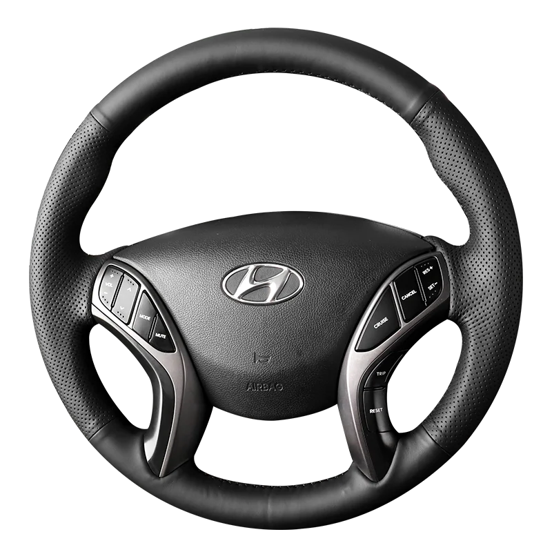 

for Hyundai Elantra 2011-2016 Avante i30 2012-2016 Customized High Quality Leather Hand Sewn Steering Wheel Cover