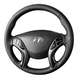 for Hyundai Elantra 2011-2016 Avante i30 2012-2016 Customized High Quality Leather Hand Sewn Steering Wheel Cover