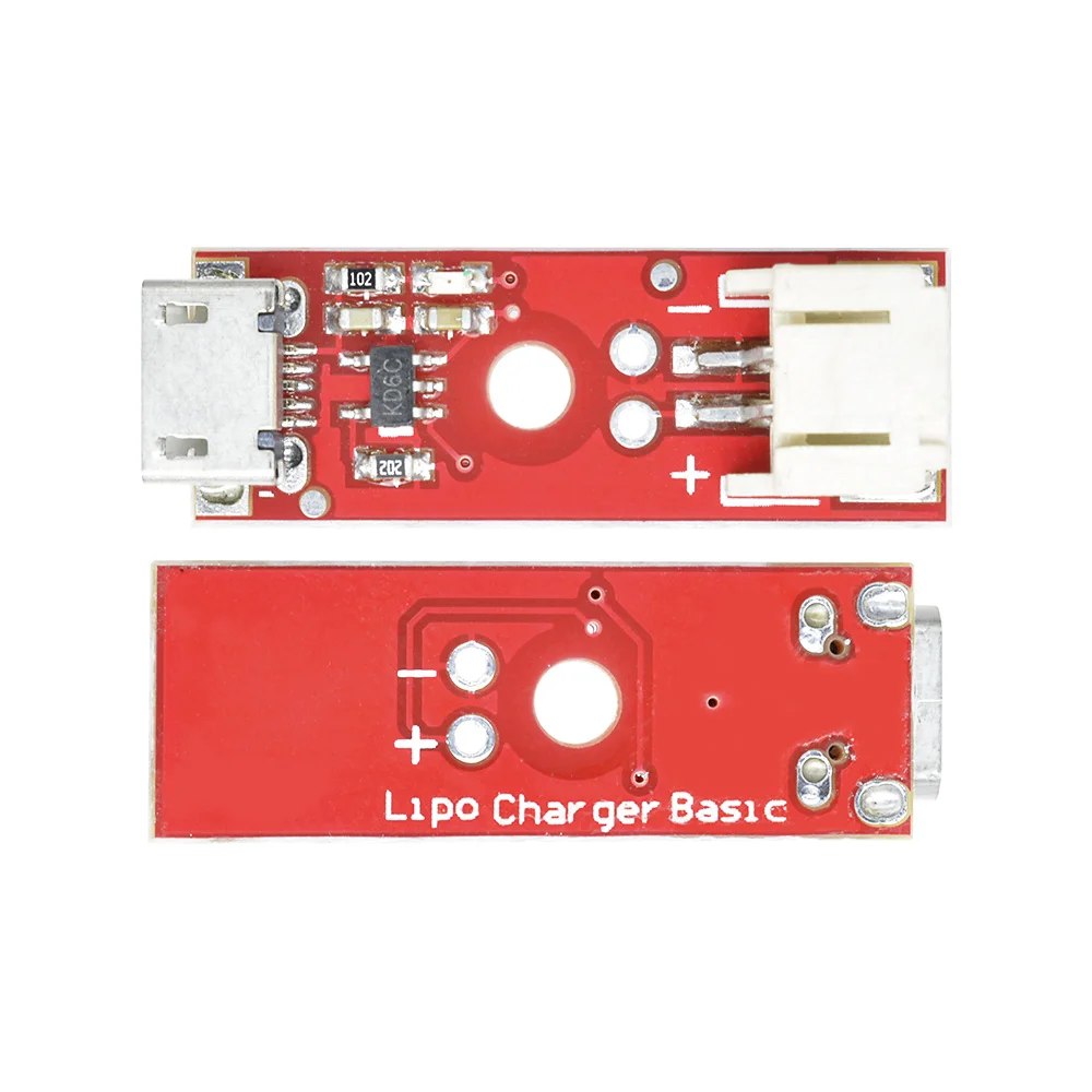 MCP73831 LiPo Charger Basic Micro USB 3.7V 500mA Lithium Battery Charger Module Micro USB Interface Charging Board Diymore
