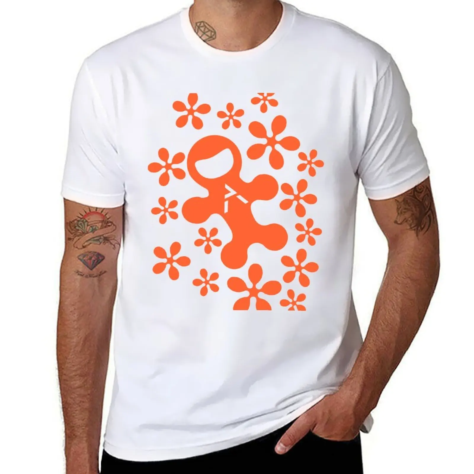 

flower power sixties space design for everyone on earth ... T-Shirt graphic t shirts for man man t shirt heavy cotton T-Shirt