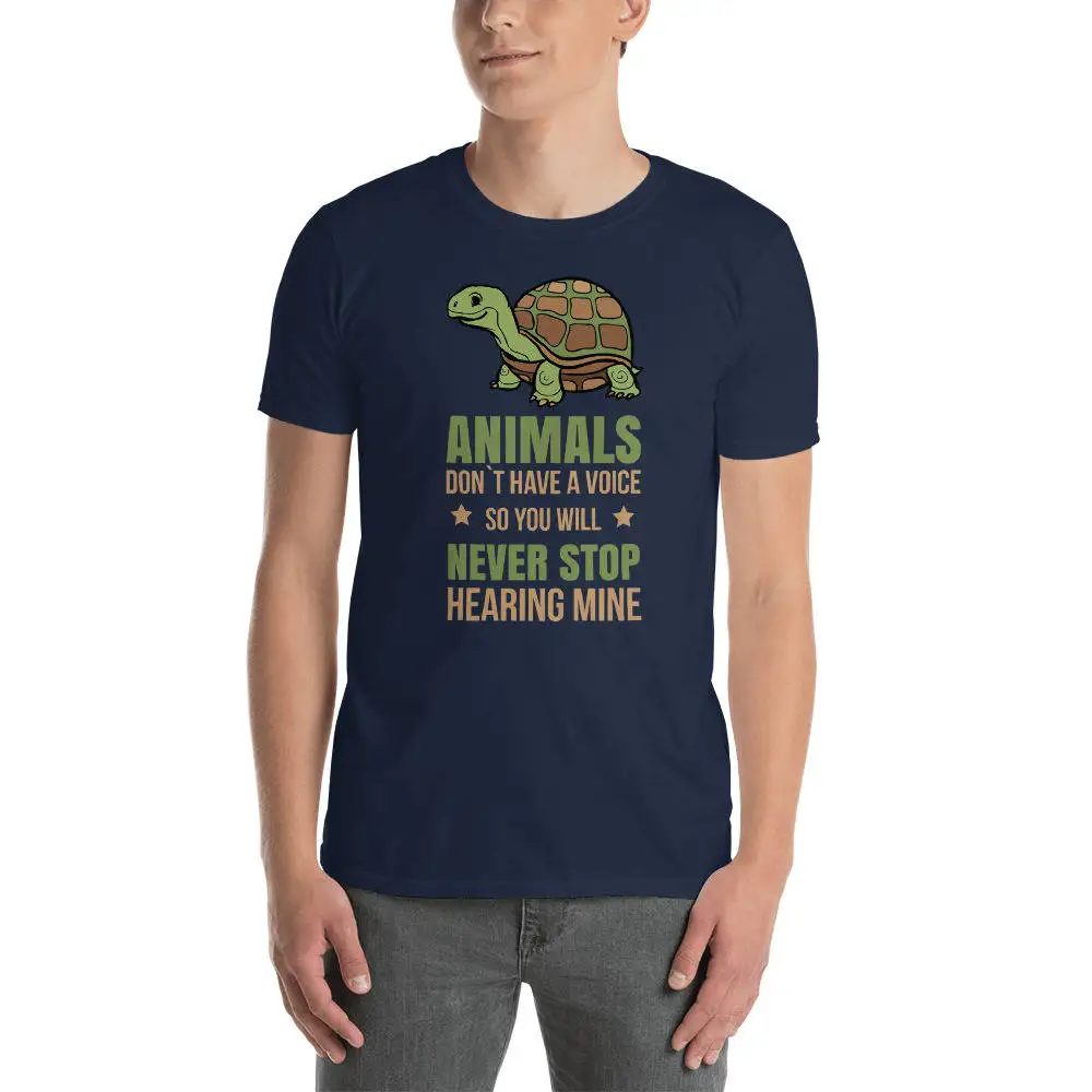 Camiseta de animales que no tienen voz, así que nunca Stop de oír la mina