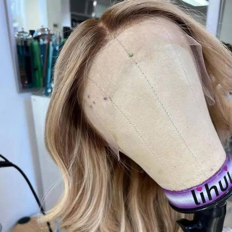 

Женский парик, светло-русый, синтетический кружевной топ, парики с темными корнями, свободная волна, брюнетка, волокно, повседневный парик для косплея для вечеринок