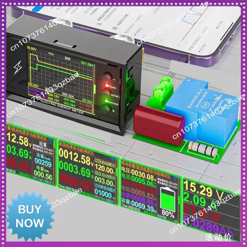 Hot Ltem Smart DT20W 0-420V Lithium-Batterie-Tester mit WLAN, 30A DC Coulomb Power Meter für Spannungs- und Kapazitätserkennung
