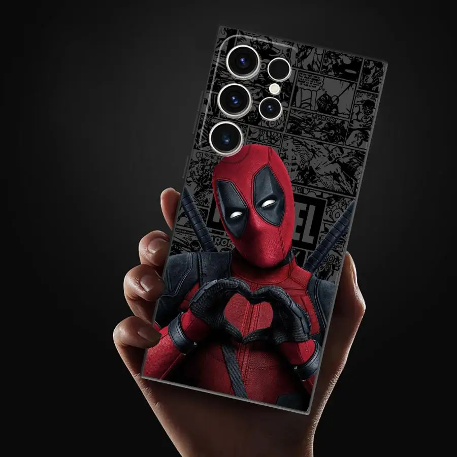 マーベルデッドプールクール電話ケースサムスン S21 S23 S22 S24 S25 プラス S21 S22 S23 S24 S25 ウルトラ S21 S23 S20 FE マット