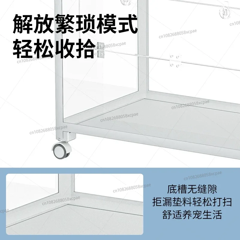 

Металлическая прозрачная клетка-вилла для хомяков 80x80 см, большая, класса люкс, защита от грызения, для сирийских хомяков