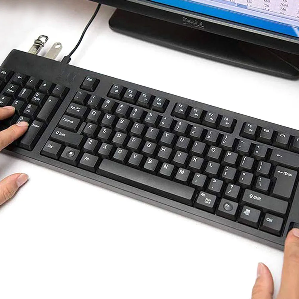 Left Hand 2.4G Computer Office Keyboard Ultra-Thin Full-Size Keyboard Ergonomic Keyboard for Office Game Mute Keyboard