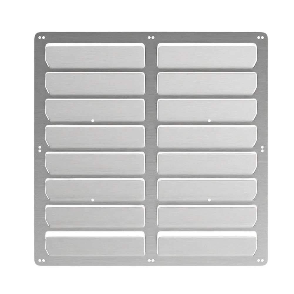 Silver 43x43cm Outdoor Air Conditioner Wind No Drill Installation Rust Heat Dissipation Guide Cover For AC Unit