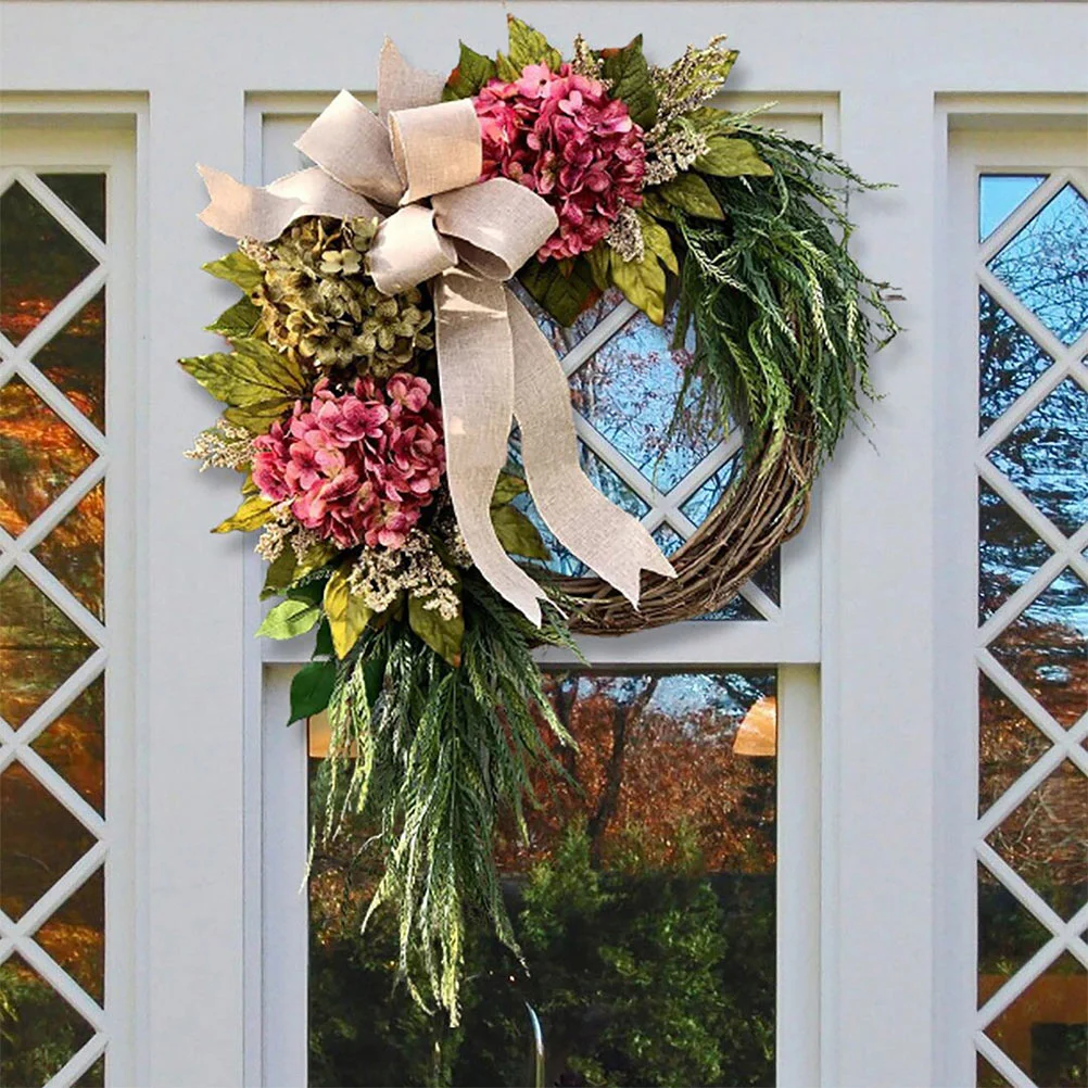 Haushalt Simulation Girlande Tür Hängen Creme Kunststoff Künstliche Blumenkranz