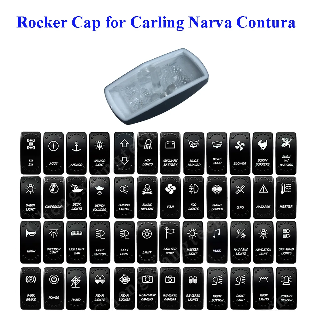 Car Boat Blank Caps Rocker Switch Accessories Universal for ATV RZR RV CARLING NARVA CONTURA, Cap Only!!!!!!