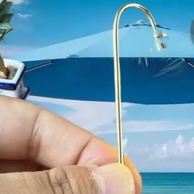 

1:12 Dollhouse Miniature LED Floor Lamp Toy with Gold White Cover, Single Piece Flower Bud Lighting Model