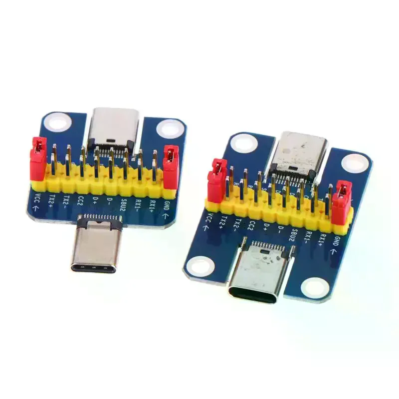 Male To Female USB 3.1 Test PCB Board Adapter Type C 2.54mm Connector Socket For Data Line Wire Cable Transfer Type-C