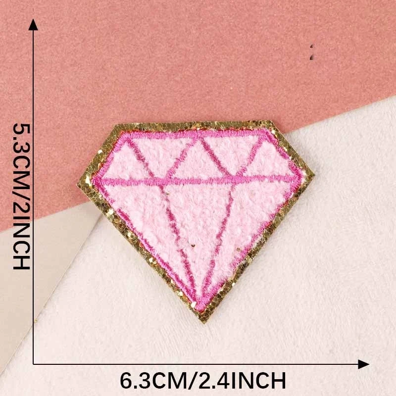 5 Stück/HOWDY, Schmetterling, Blume, Buchstaben Chenille-Aufnäher Kleiderapplikationen Aufkleber Bestickte Aufbügelbare Patches, DIY Nähzubehör – Detail 7