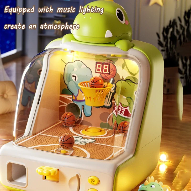 Desktop Pinball Shooting Machine Game Kids Basketball Shoot Board Party Game Electronic Scoring Interactive Social Children Toys