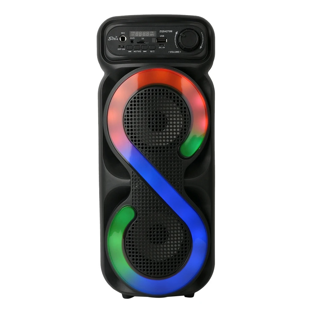 Bluetooth-Compatible Speaker Portable Boombox USB/TF Outdoor Speaker Remote Control Wireless Speaker High Volume for Home Travel