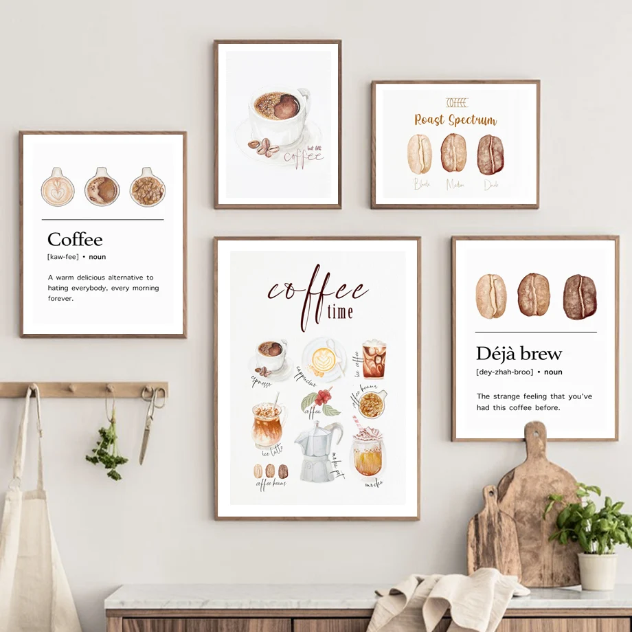 Cup Wall Art Canvas Painting Nordic Posters And Prints Pictures For Kitchen Surrealism Home Decor Elegant Coffee Caffeine Cocoa