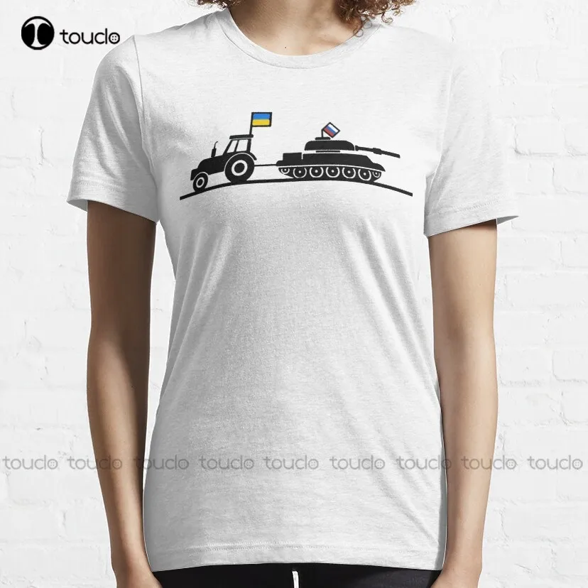 Ukrainian Tractor Pulling Tank - Ukrainian Farmer T-Shirt Anime Tshirt Cotton Outdoor Simple Vintag Casual Tee Shirt Xs-5Xl New