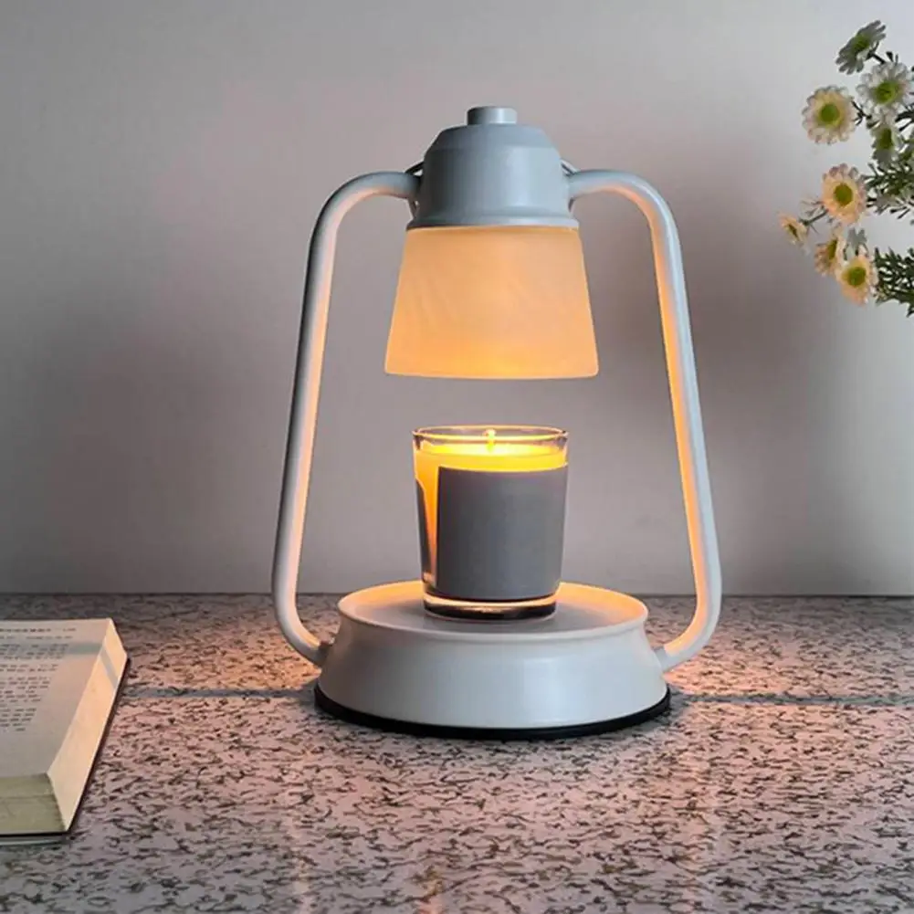 Melting Candle Lantern Elegant Metal Candle Warmer Lamp with Dimmable Timer Function for Safe Desktop Wax Melting High Stability