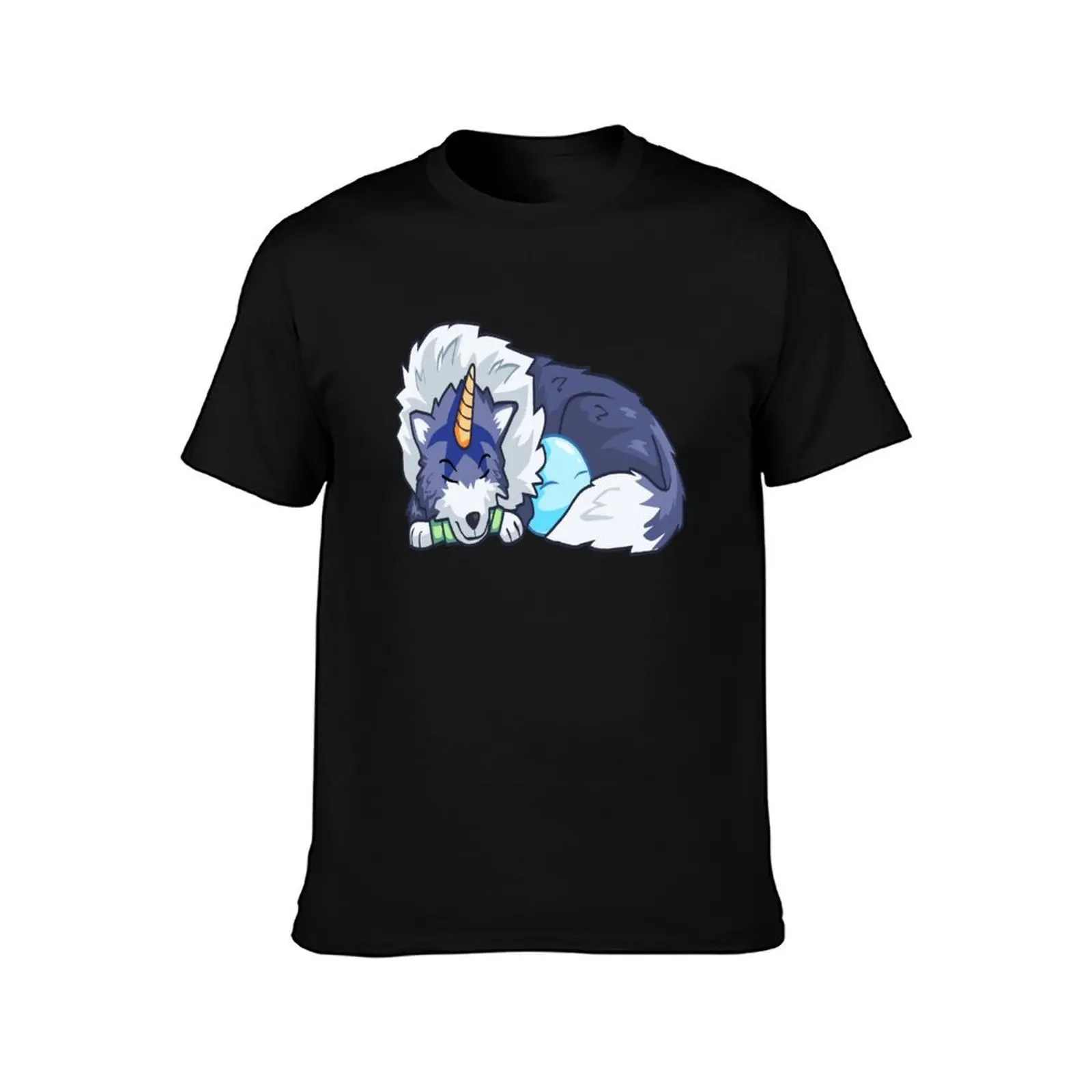 That Time I Got Reincarnated as a Slime - Ranga and Rimuru Sleeping T-Shirt Summer Casual Cotton Tee Oversized Streetwear Tops