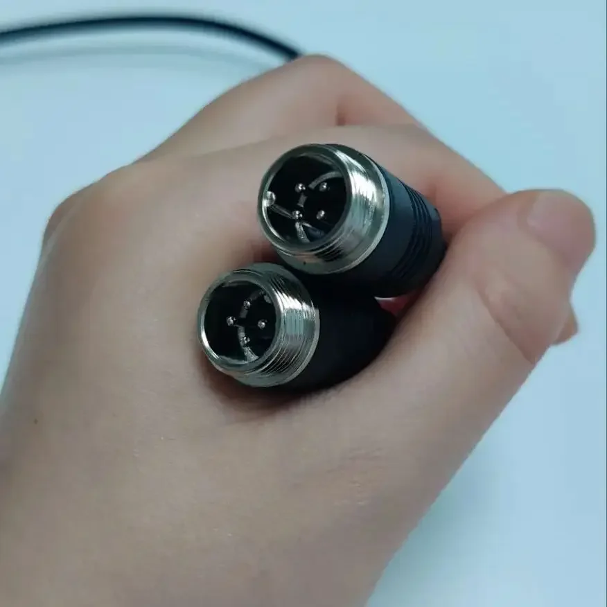 1Pcs M12 4Pin Cable Adapter for CCTV Camera Connector 4 Types Aviation Head to Aviation Head Male/Female Extension Y Splitter