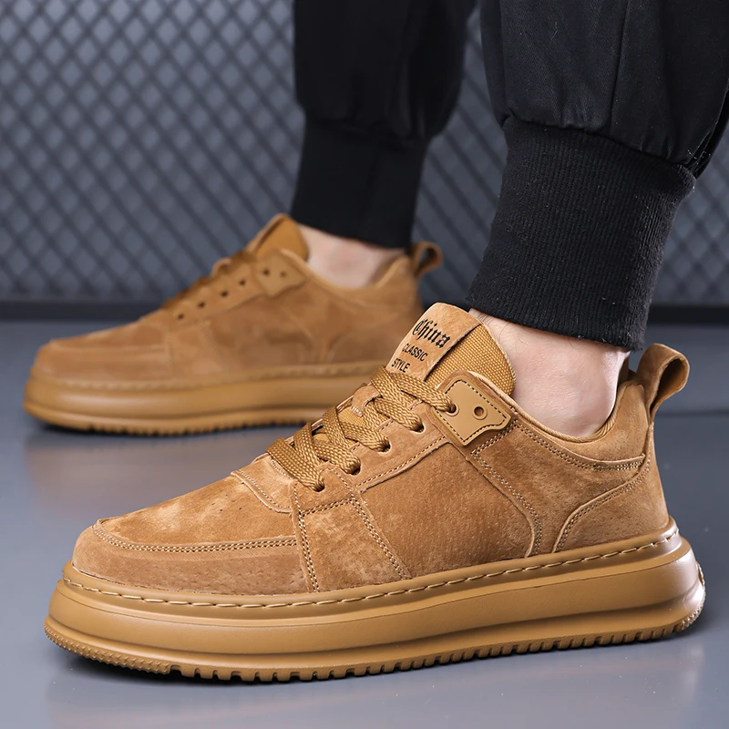 

Качественная кожаная дышащая повседневная обувь для досок, брендовая мягкая удобная городская деловая обувь для поездок на работу, модная мужская обувь в стиле ретро