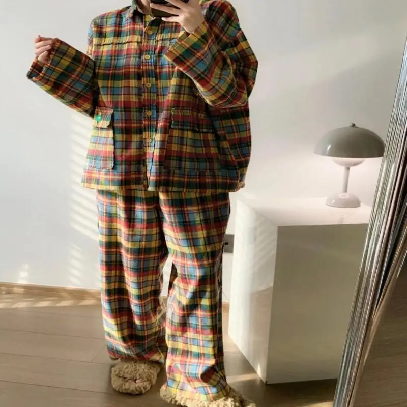 

Пижамный комплект, женский пижамный комплект, женские теплые зимние пижамы, модная домашняя одежда, пижамы, милый и мягкий пижамный комплект, рождественский подарок