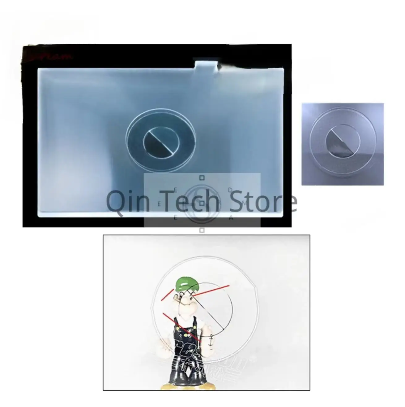 BE-45 Big Eye 45 degree Split Image Focus Focusing Screen for Canon 5D Mark II III IV 5D2 5D3 5D4 6D - Image 3