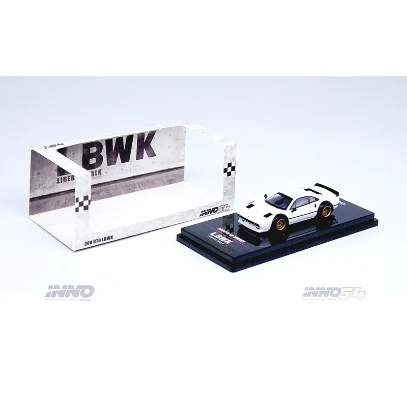 INNO 1:64 LBWK 308 GTB Bianco Diecast Diorama Collezione di modelli di auto Giocattoli in miniatura