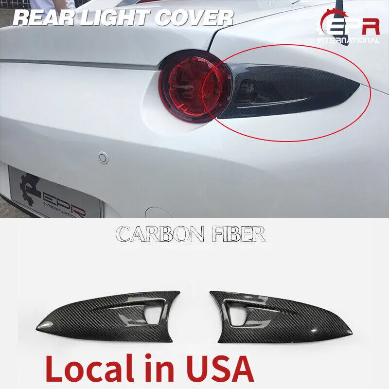 

(Local in USA) For Mazda MX5 Miata ND Carbon Fiber 2pcs GV Style Rear Tail Lights Cover