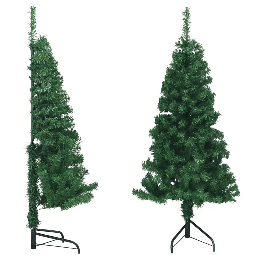 Künstlicher Eck-Weihnachtsbaum Grün 150 cm PVC