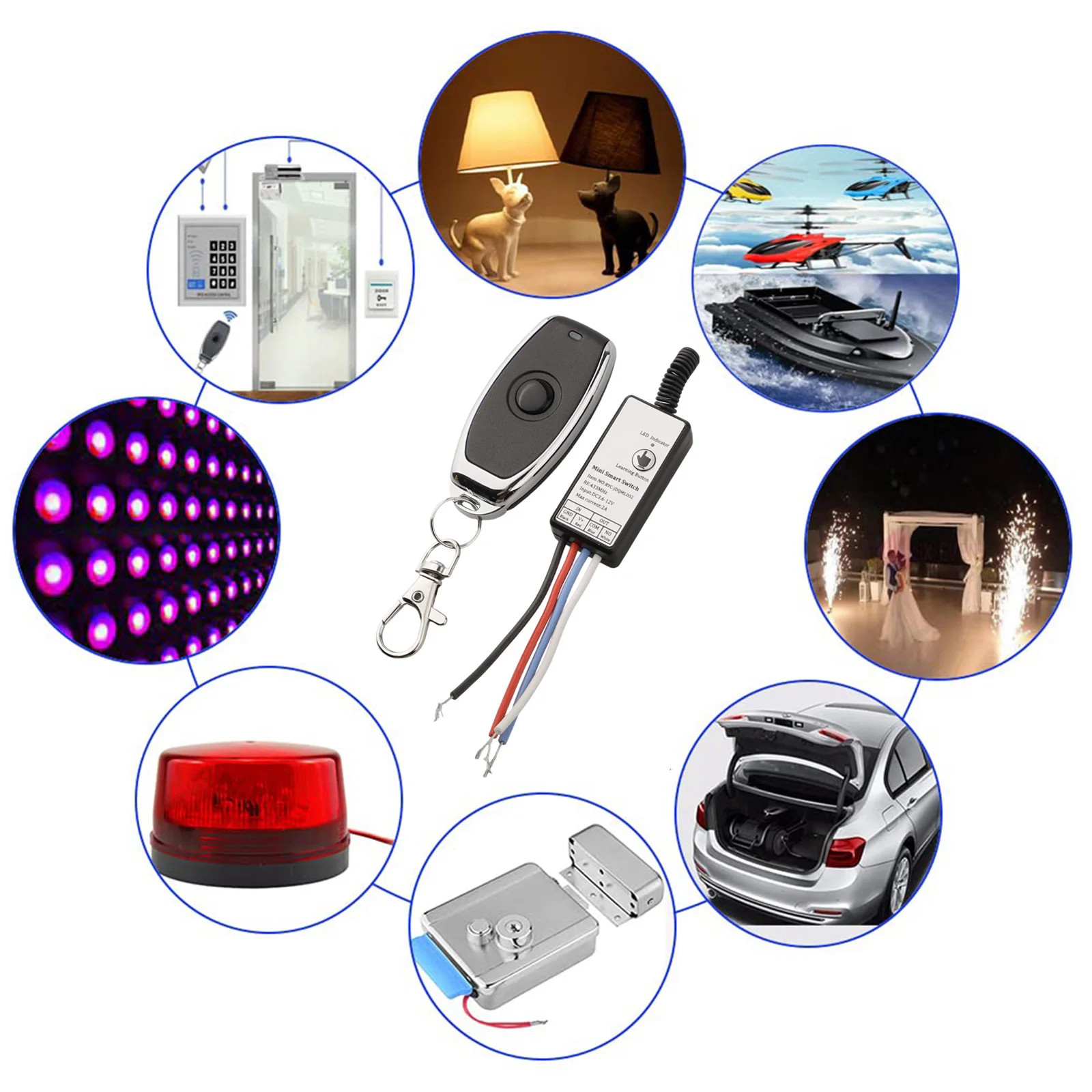 Electric Lock Control DC 5V-12V Relay Switch Learning Button Switch Exquisite Design Paired Before Leaving The Factory