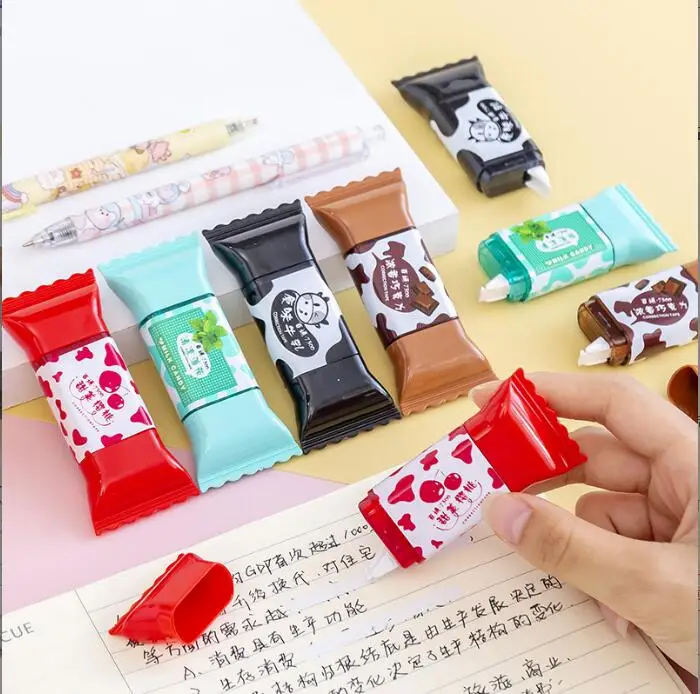 24 pcs/lot Candy Correction Tape Cute 3.5m  Corrector Creative Stationery Gifts School Office Supplies