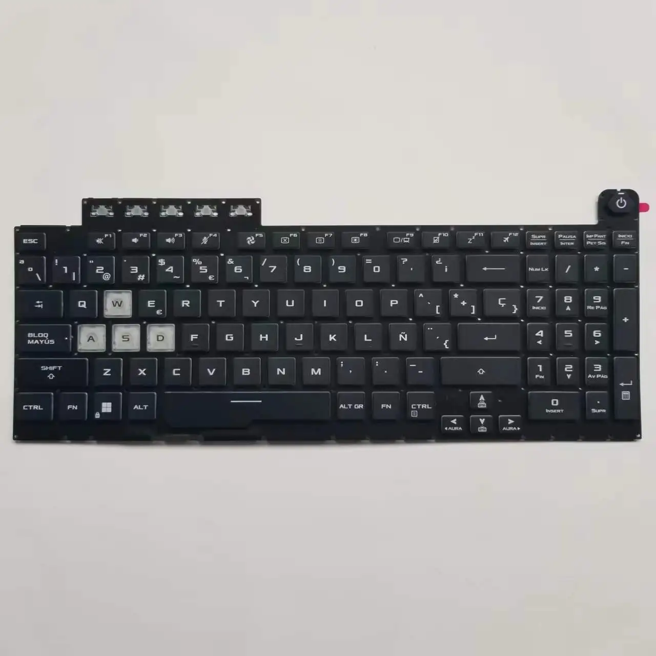 Imagem -02 - Espanhol Rgb Retroiluminado para Asus Tuf Gaming F15 Fx506 Fa506 Fa506q Fx506h Fx506li Fx506lh F17 Fx706 Fa706 Fx706li Teclado Novo sp