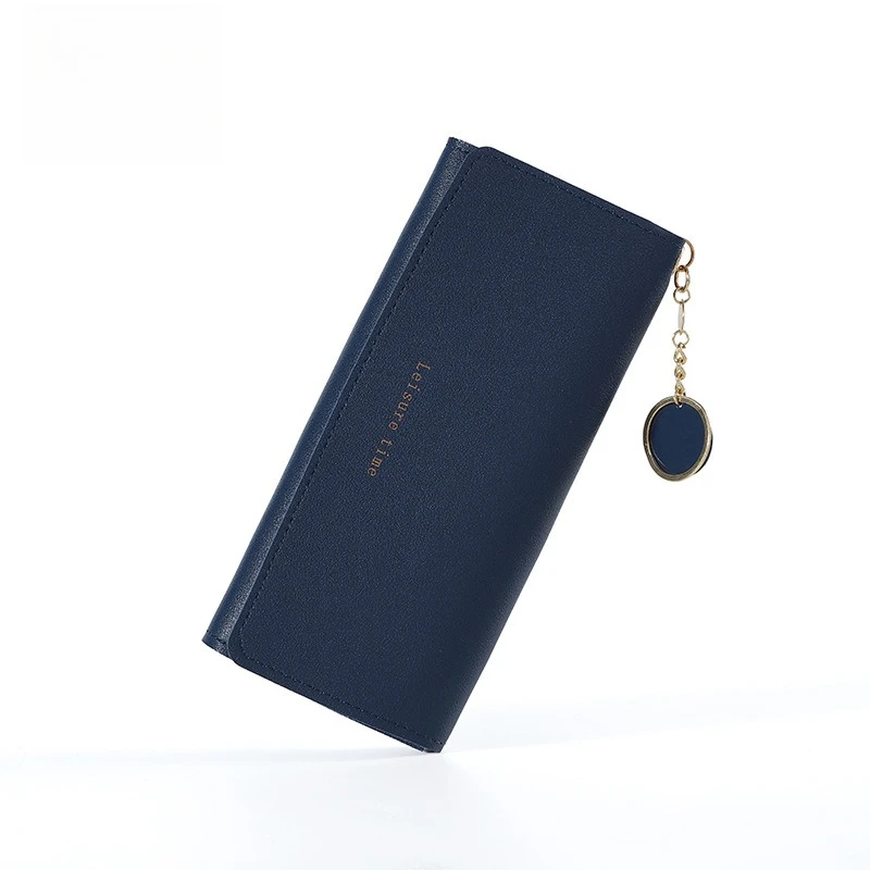 

Urban Minimalist Women's Wallet Korean Version Fashionable Solid Color Long Coin Purse High-end Solid Color Zipper Handbag