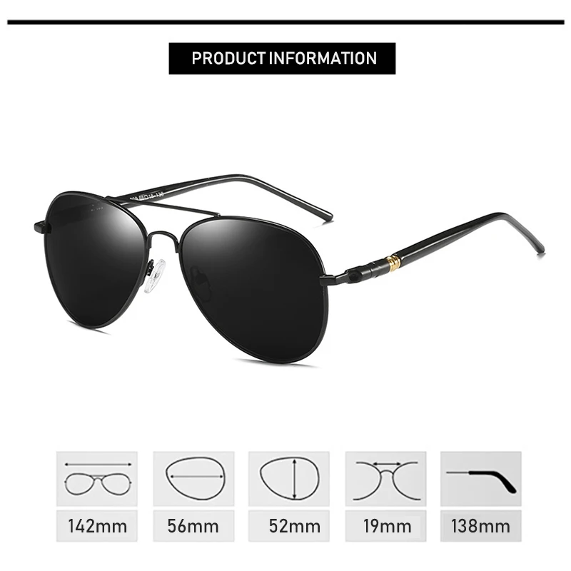 Vintage Men's Pilot Polarized Driving Sunglasses Shades Classic Fishing Outdoor Sports Eyewear Fashion Women's Sun Glasses UV400