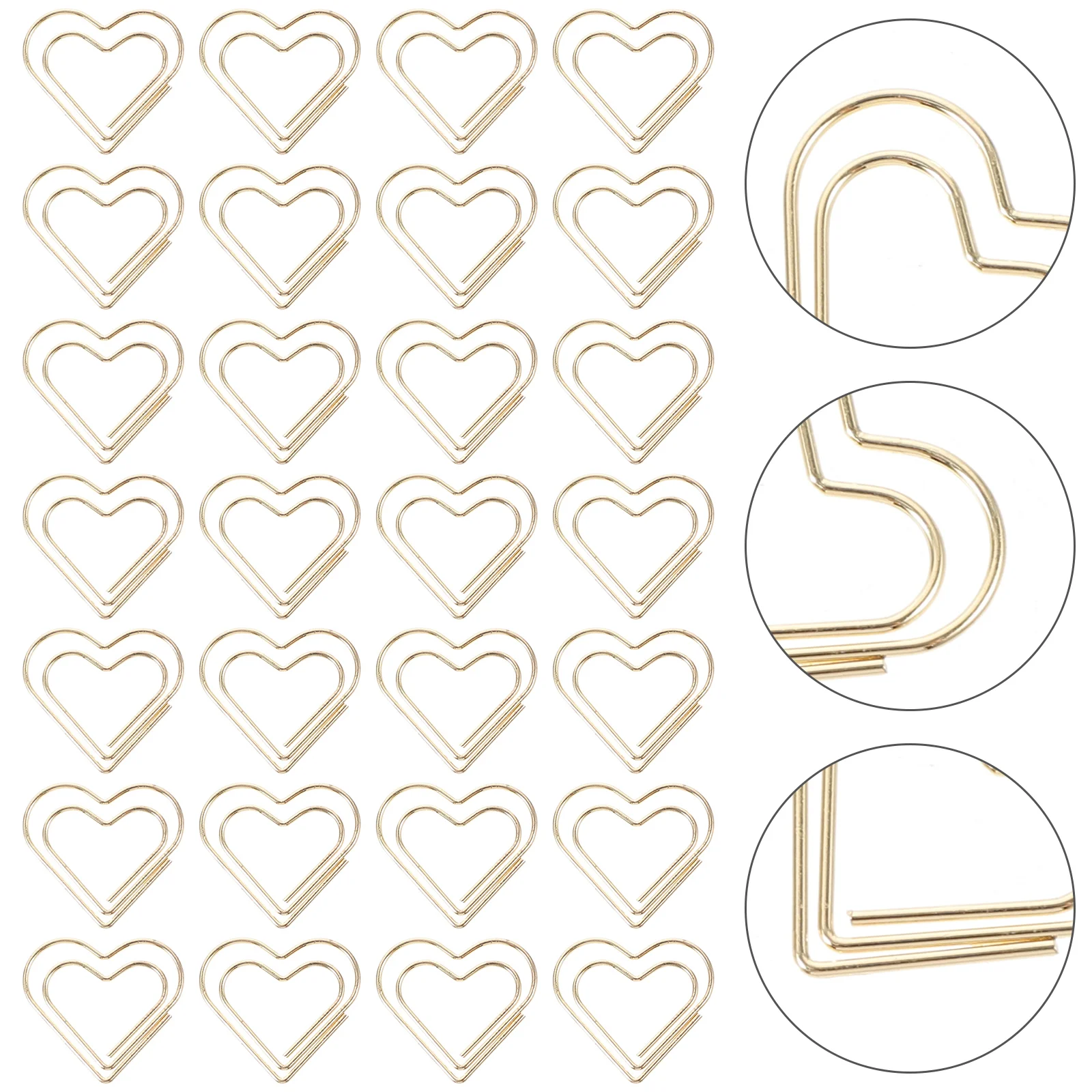 50 Pcs Envelope Shape Paper Clips Crafts Heart Shaped Paperclips Scrapbook Office Modeling