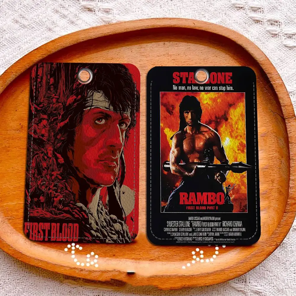 

Rambo First Blood Cartoon Card Keychain Anime Fashion Pendant Bag ID Door Card Case Bus Card Cute Adult Birthday Gift