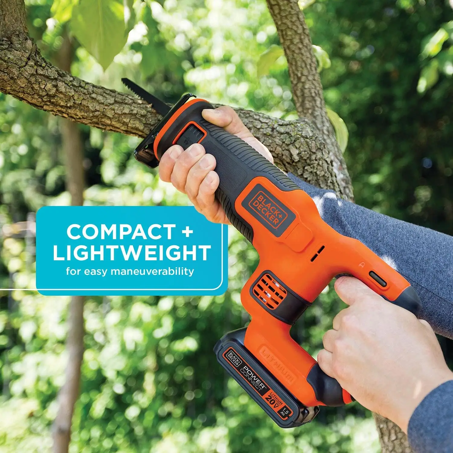 20V MAX* Cordless Reciprocating Saw Kit (BDCR20C),Variable speed trigger for increased control