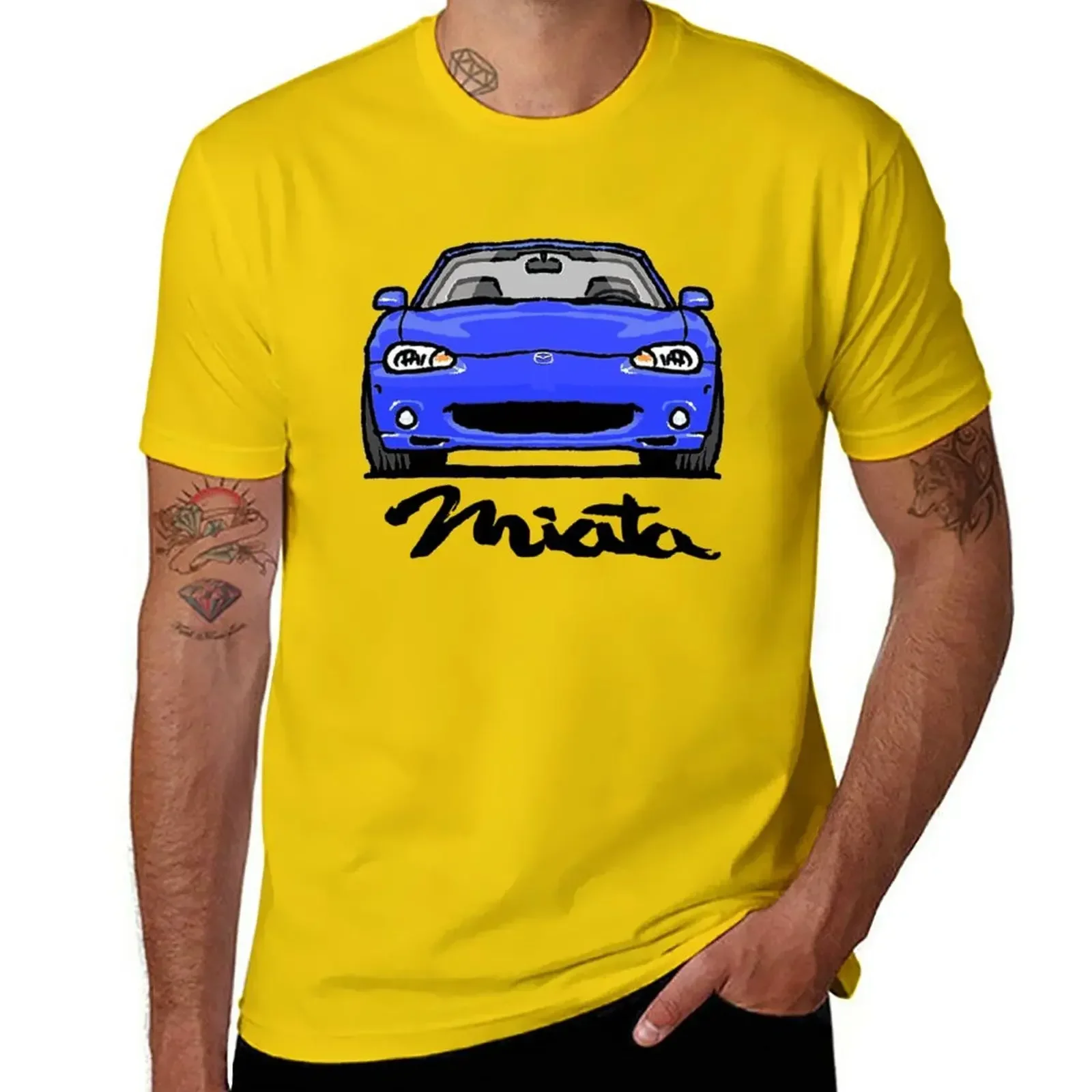 MX5 Miata NB -NB1 Blue T-Shirt heavyweights vintage clothes Blouse Men\'s Short Sleeve Outfits vintage mens designer clothes