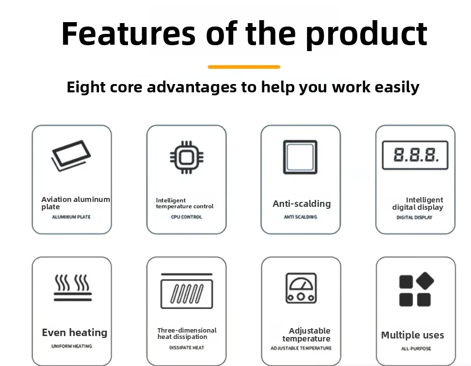 

Светодиодный нагревательный стол, интеллектуальная мини-платформа с постоянной температурой, лампа для мобильного телефона, стол для предварительного нагрева бусины, обслуживание