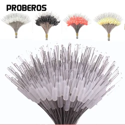 PRO BEROS 300Pcs Silicone Space Bean Oval Stopper Bobber Profession Fishing Float Resistance Anti-Strand Fish Line Fishing Gear