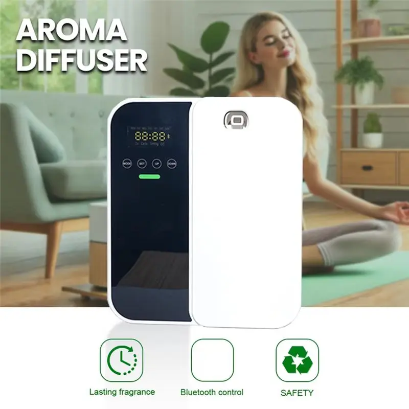 ABBK-Hotel Wall-Mounted Scent Machine For Large Area Capacity Aroma Diffuser High Power For Home Lobby Fragrance Machine EU Plug