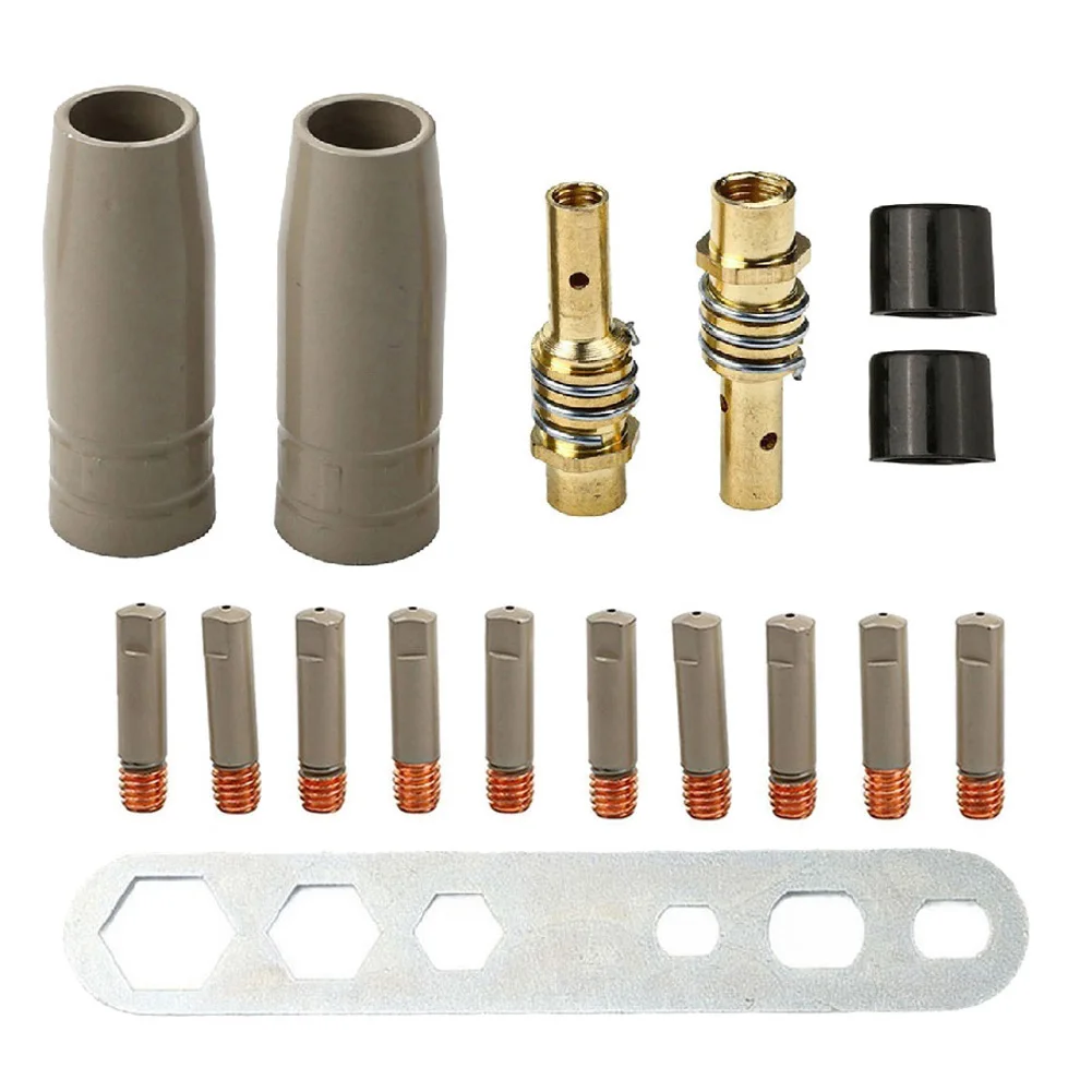 

Набор насадок для газовой защиты 15AK, 17 шт., с антипригарным покрытием, наконечник 0,6 мм, держатель, изолятор, аксессуары для сварки, набор инструментов для механиков