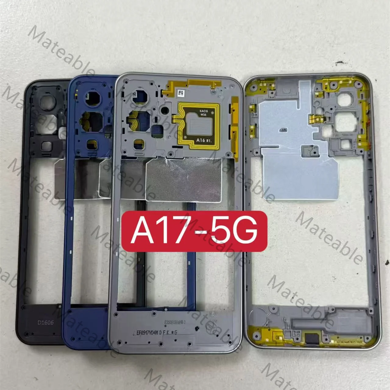 A175 A176 For Samsung Galaxy A17 4G 5G Middle Frame Housing Board LCD Faceplate Bezel Replace Repair Parts + Side Buttons