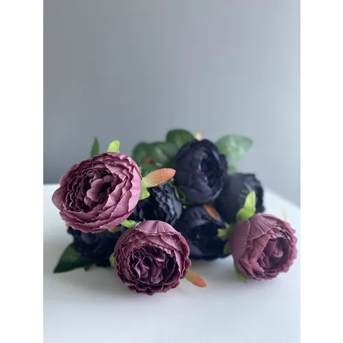 Florbar Artificial Flower 1 Quality Peony Dark Navy Damson Wove