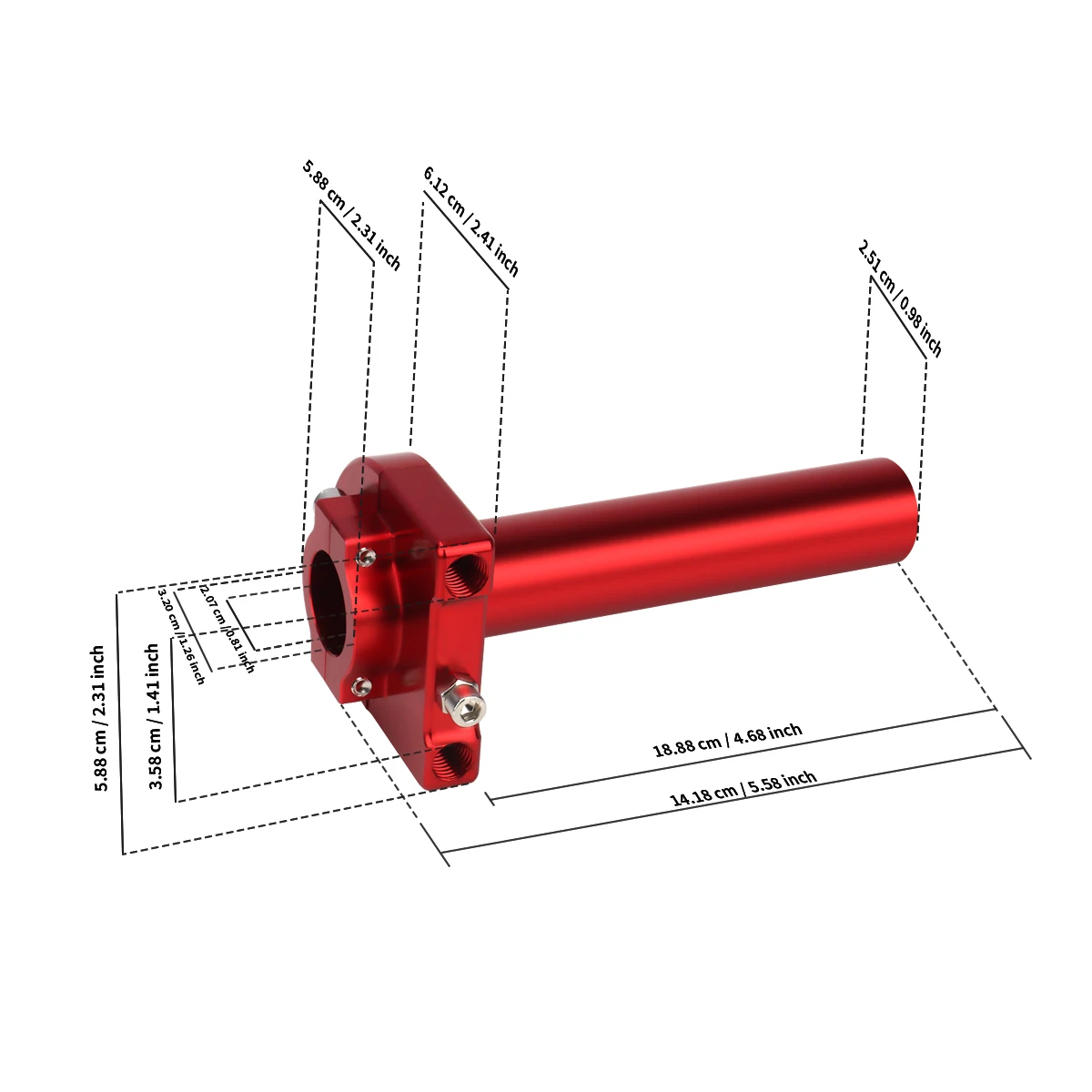 1PC Motorcycle Throttle Twist Grips 20.7MM CNC Aluminum Grip With Cable Accelerator Moped Scooter Handle Modification Parts