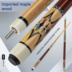 Professional Hardwood Redwood Colorful Diamond Billiards Cue Stick 13mm Tip Quick Connect Pool Cue for 9-Ball and Carom Billiard