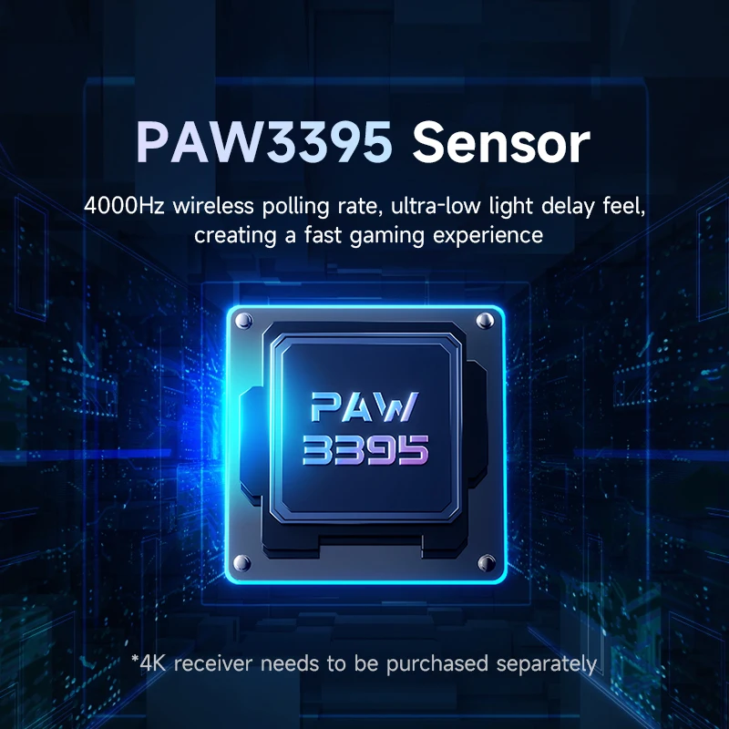  A5 Wireless Gaming Mouse Tri-moed connection Wired/2.4Ghz/Bluetooth Paw3395 E-Sports Lightweight  DPI 26000 image 4