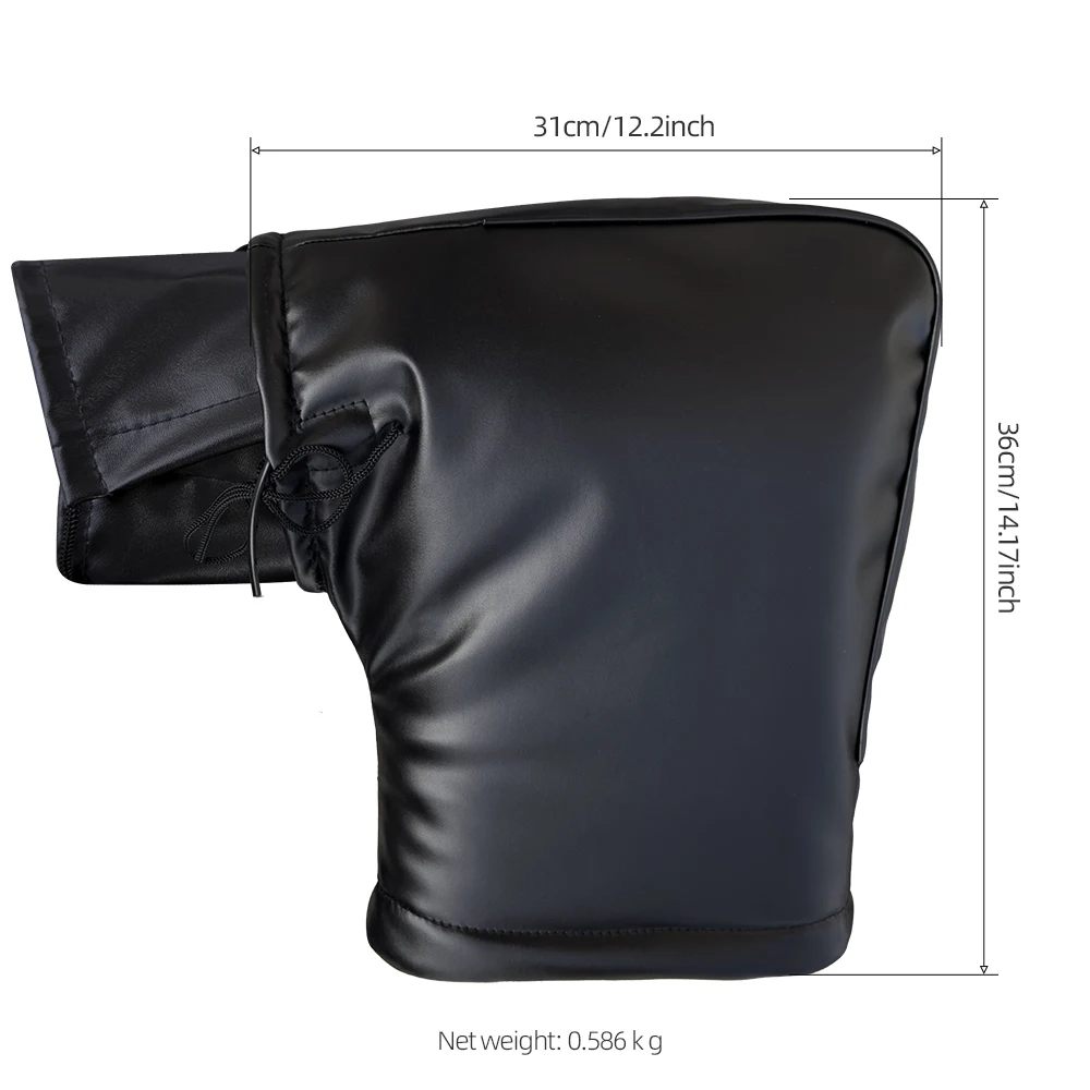 Motorrad Wasserdichte PU-Lenkerabdeckung Winter Batterie-Auto Windschutz Handschuhe Warme Lenkerabdeckung Verdickung für Wärme und Kälteschutz – Detail 1