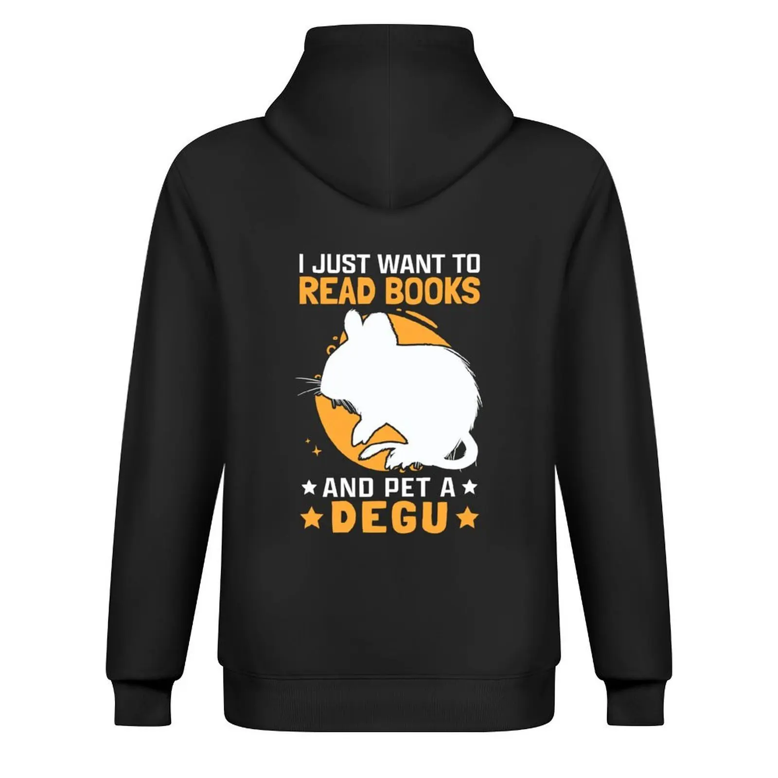 Degus and Books Чилийский грызун Дегу Толстовка мужская одежда японский стиль толстовка комплект дизайнерские Фото №3