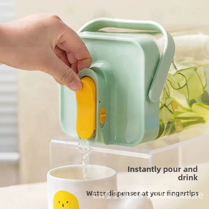 

Household Large Capacity Beverage Barrel Cold Water Kettle with Faucet Household Cold Water Bottle Fruit Tea Barrel